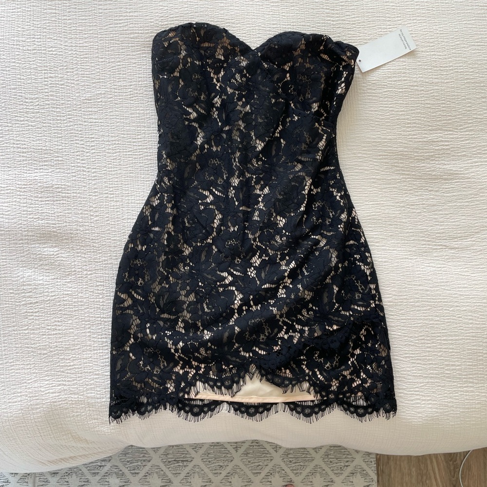 Tobi Strapless Lace Dress